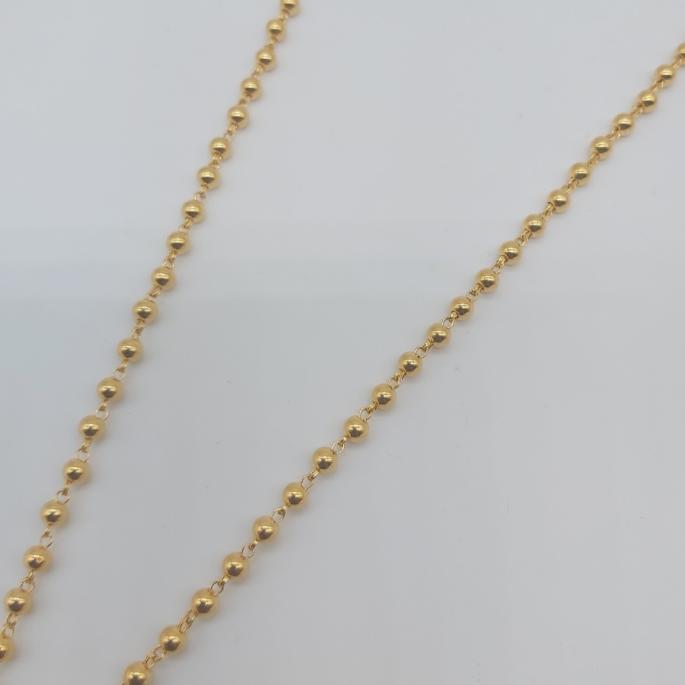 Gold Simple Mala chain in 916 hallmarked