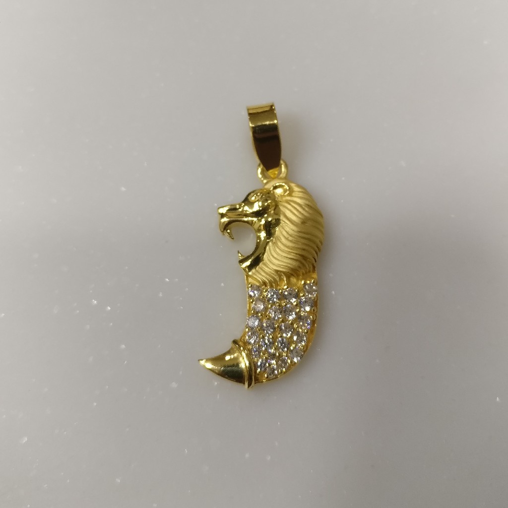 22kt gold lion pendant for men