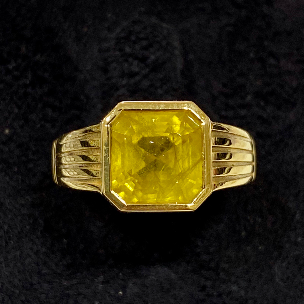 High Quality Yellow Sapphire Ring - Shraddha Shree Gems-nlmtdanang.com.vn