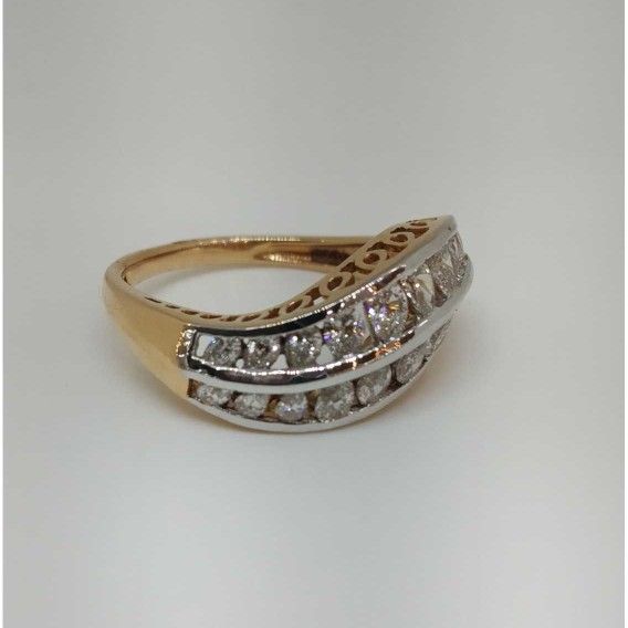 Real diamond rose gold ring