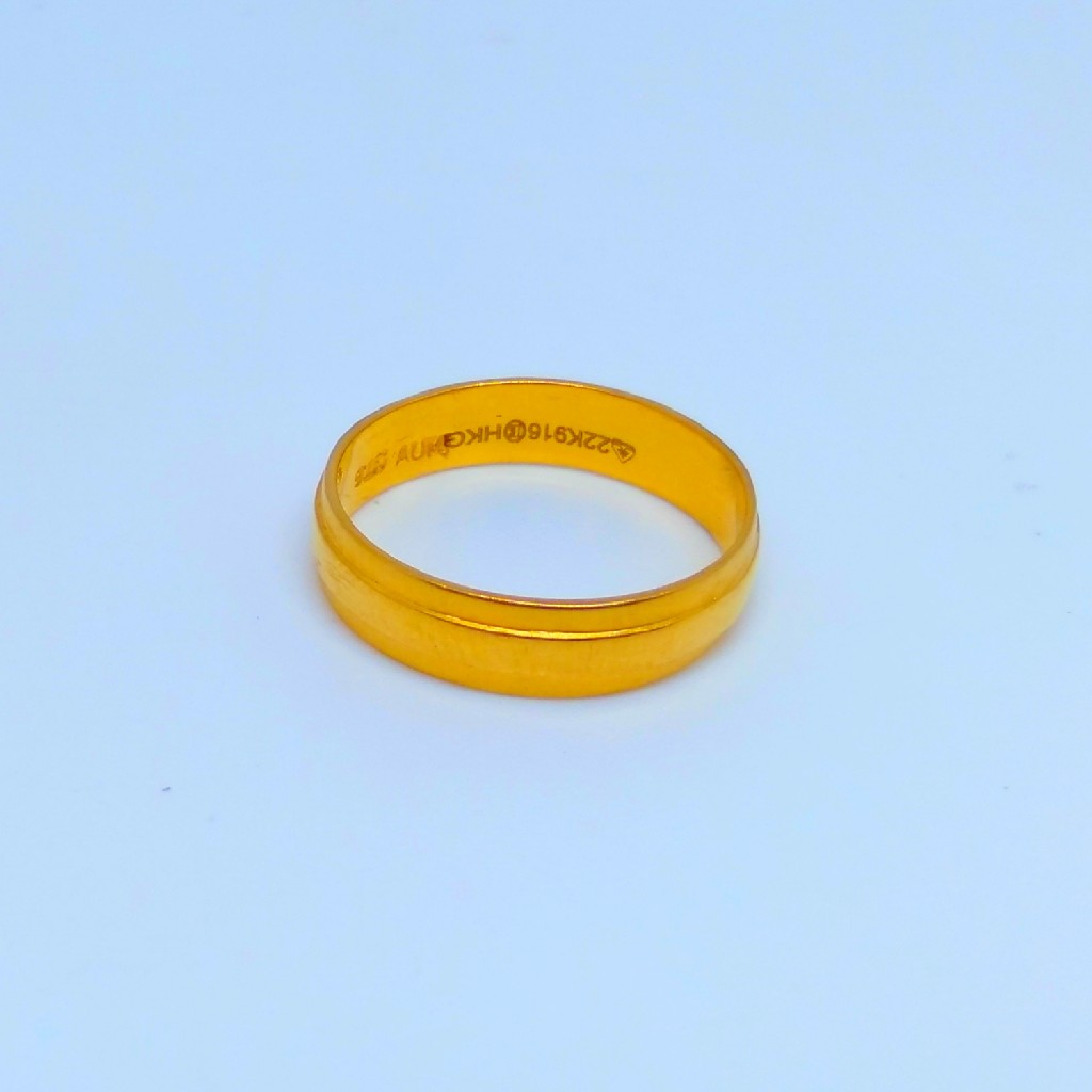 22 kt 916 hallmark classic plain unisex ring