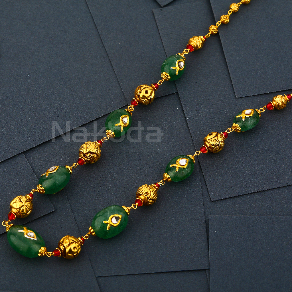 916 Gold Women's Hallmark Fancy Antique Chain Mala AC304