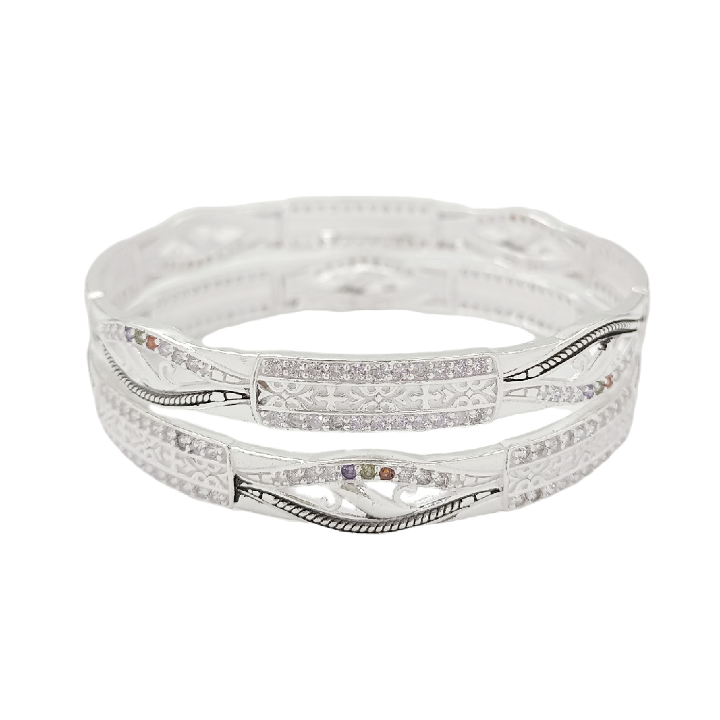 Praavy 925 Sterling Silver Shine Bright Studded Bangle Bracelet P19b0293  Buy Praavy 925 Sterling Silver Shine Bright Studded Bangle Bracelet  P19b0293 Online at Best Price in India  Nykaa