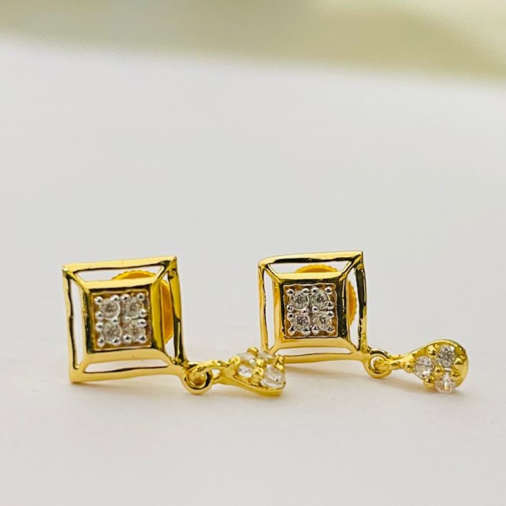 Yellow Gold Classic Plain Earrings