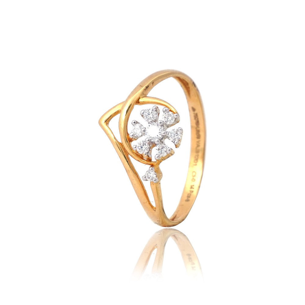 22K Gold Diamond Ring For Women