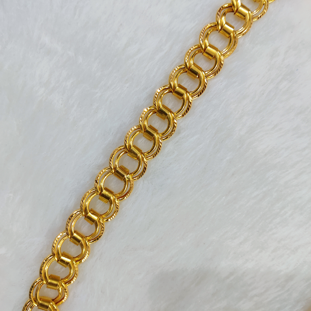 916 Gold Fancy Gent's Hollow Chain