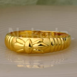 916 Gold CZ Mens Gorgeous Plain Ring MPR293