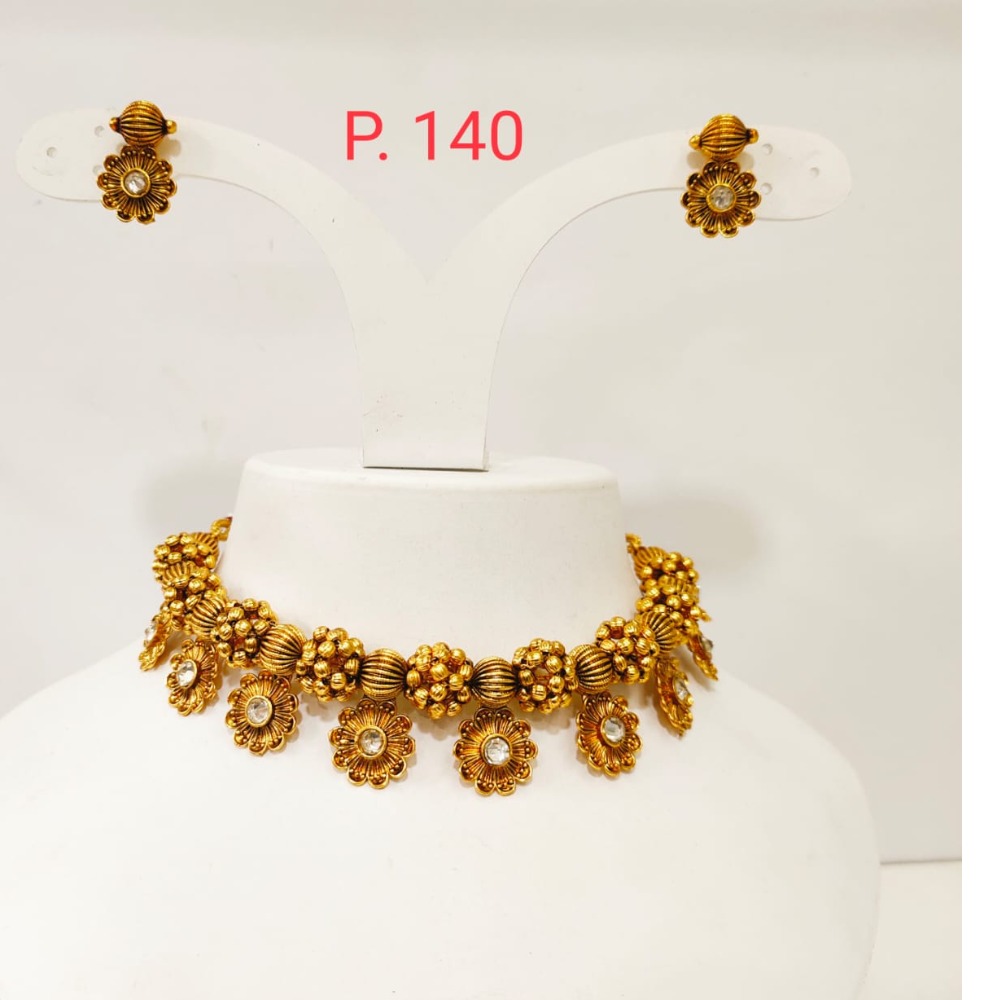 flower choker gold