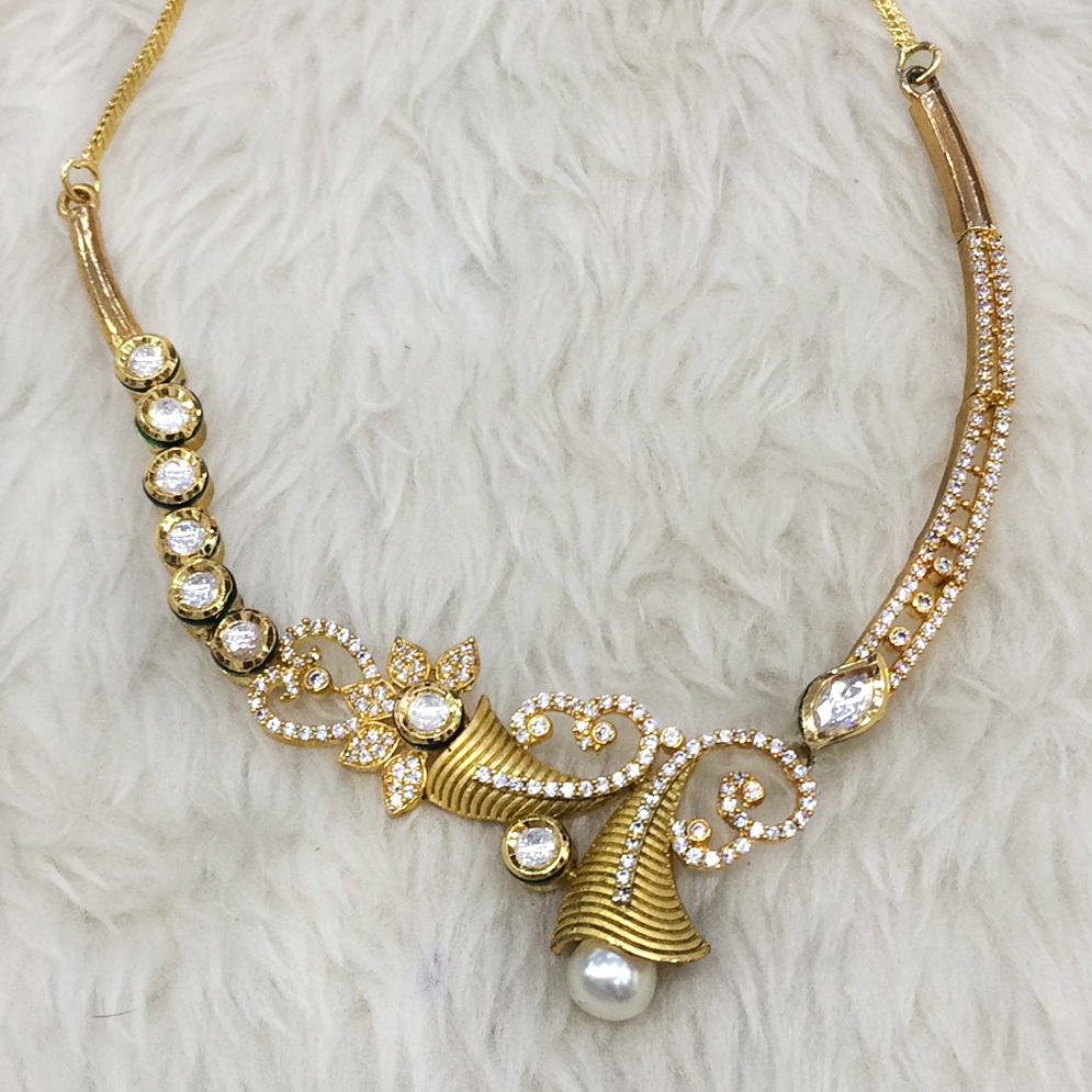 916 Gold Fancy Necklace For Women RH-N001