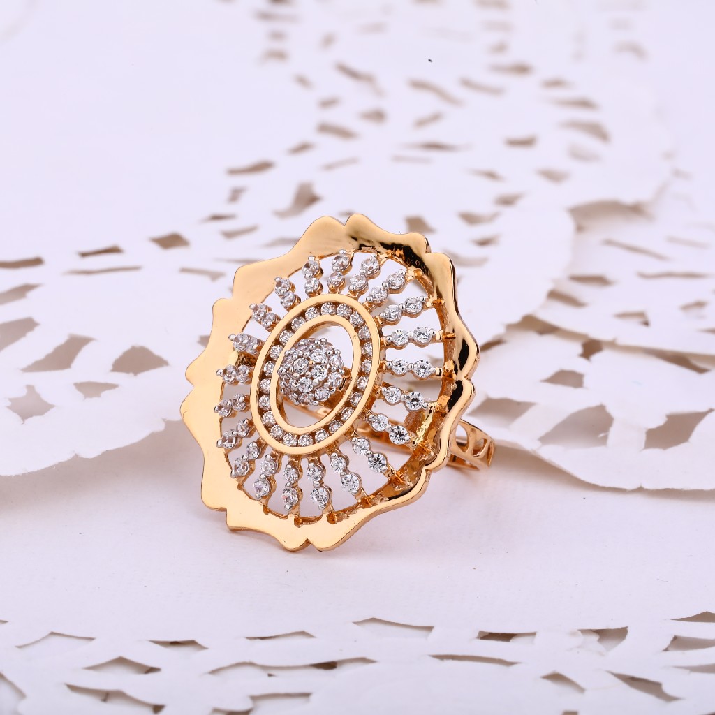 Buy quality 18KT Women's Hallmark Exclusive Rose Gold ring RLR532 in ...