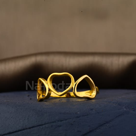 916 Gold Delicate Ladies Plain Ring LPR501