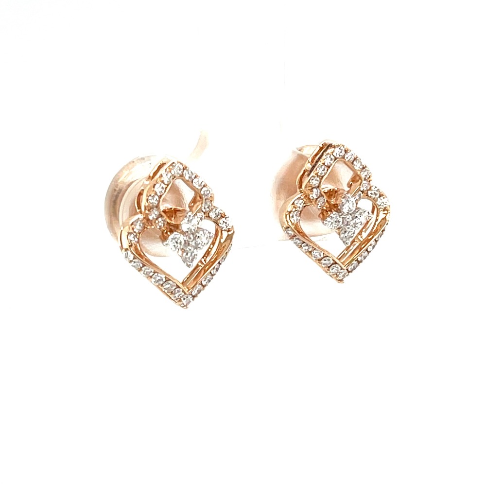 Enchanting Heart-Shaped Diamond Earrings A Symbol of Love