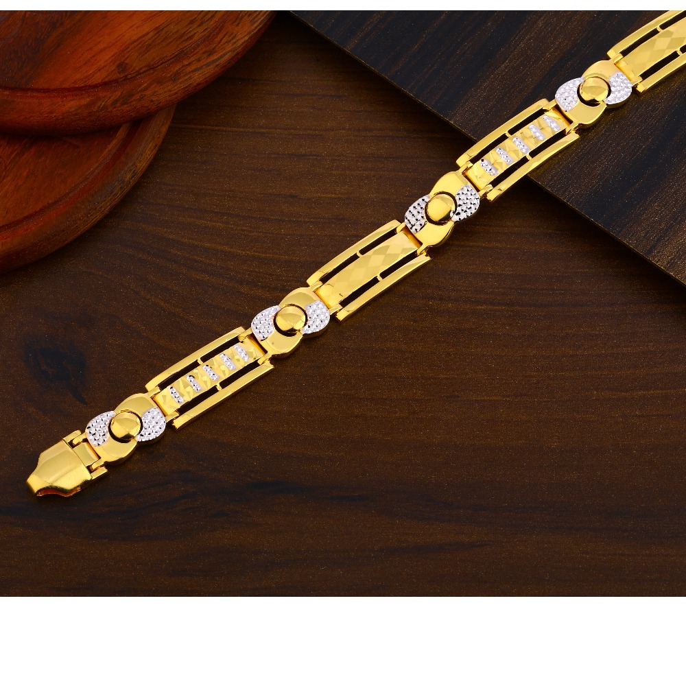 916 Gold Plain Gorgeous Men's Bracelet MPB278