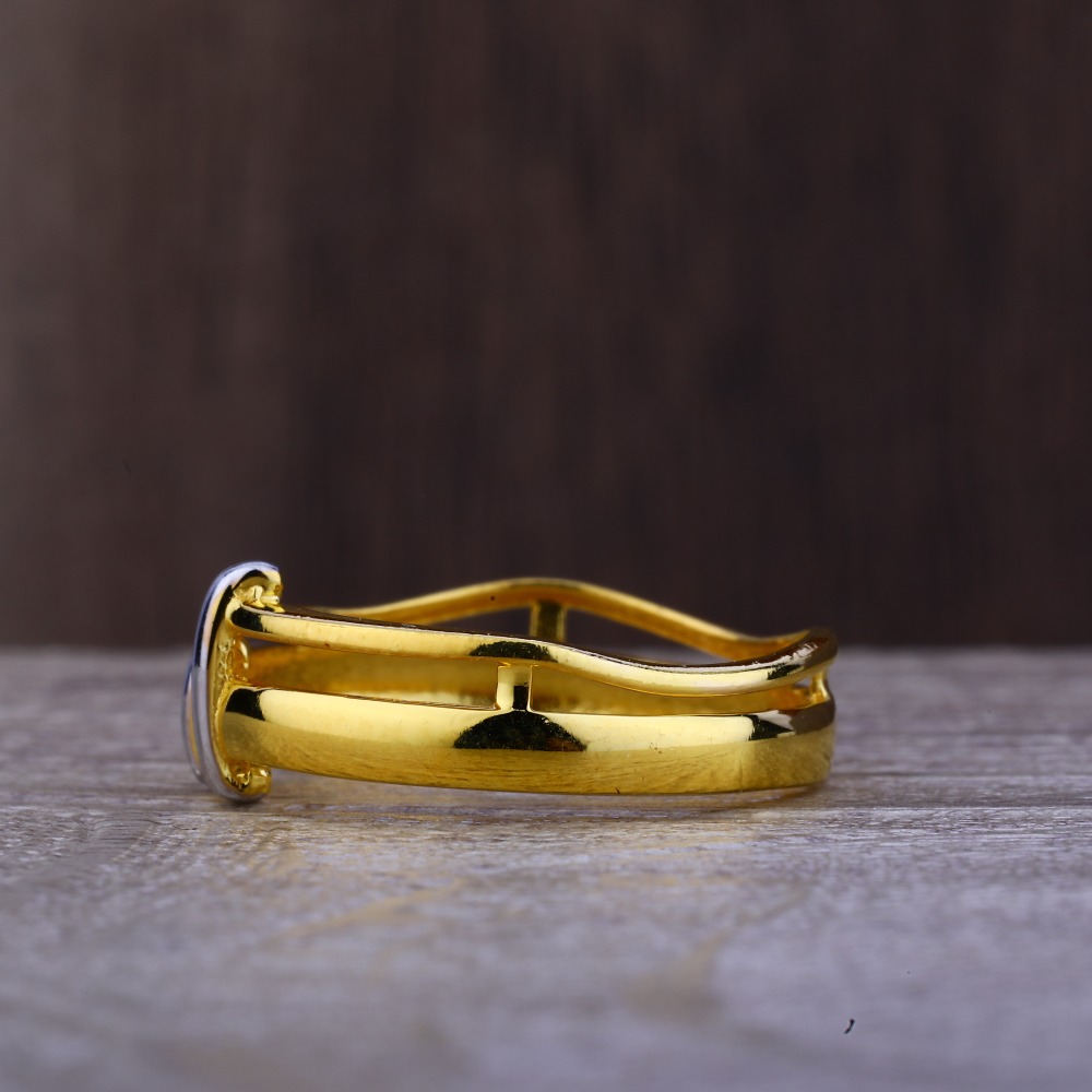 Ladies 916 Gold Band Design Ring -LPR70