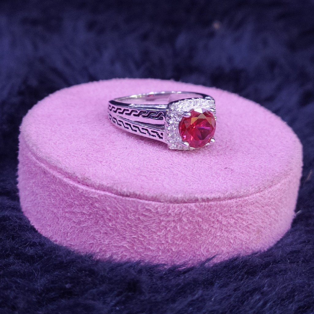 92.5 Sterling Silver Aliala Red Garnet Ring For Women