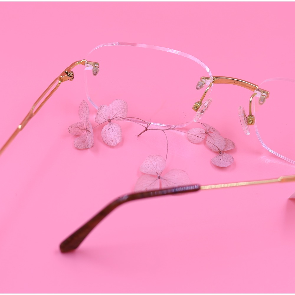 classic Round Rimless Eyeglasses