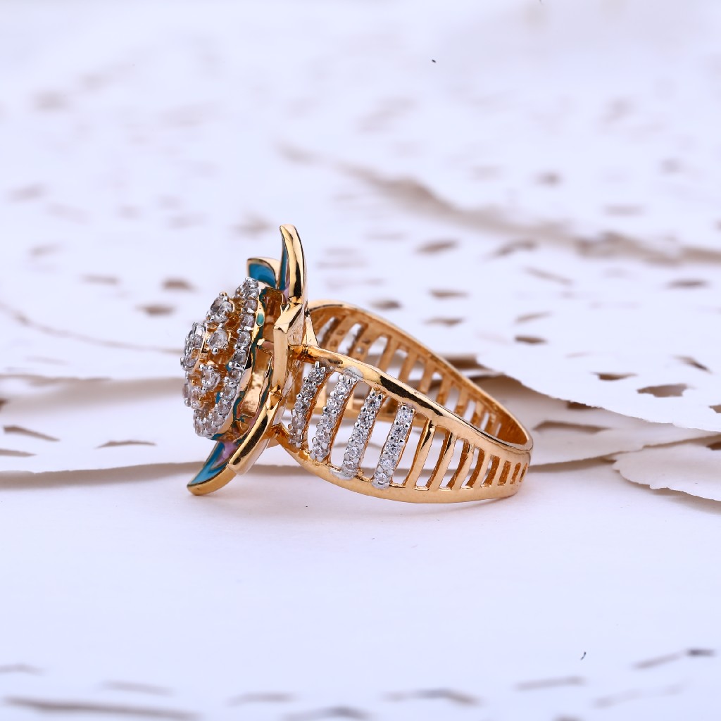 Buy quality 18kt Rose Gold Hallmark Ring RLR434 in Ahmedabad