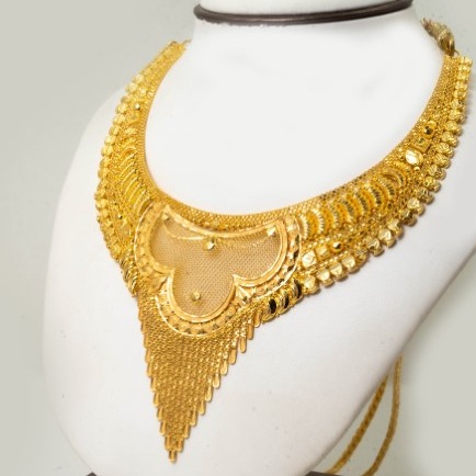 916 gold fancy design necklace