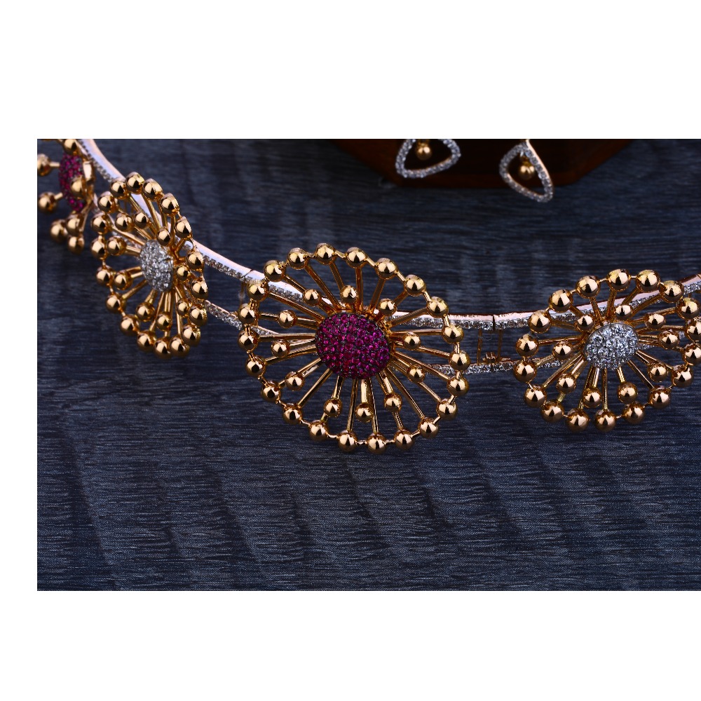 750 Rose Gold Designer  Hallmark   Necklace Set RN45
