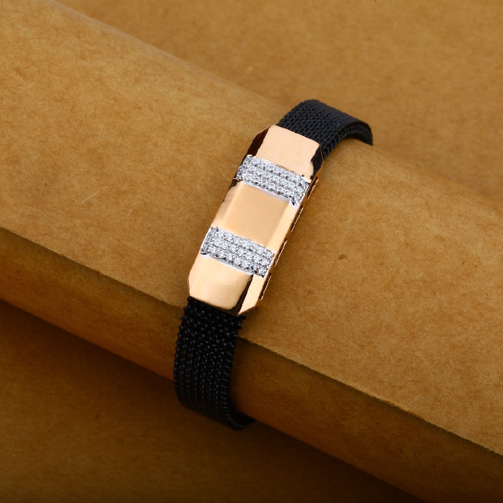 Unique Design PremiumGrade Quality Black  Rose Gold Bracelet for Men   Soni Fashion
