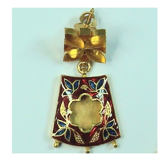 Antique jadtar kundan necklace set khokha-akm-ns-021