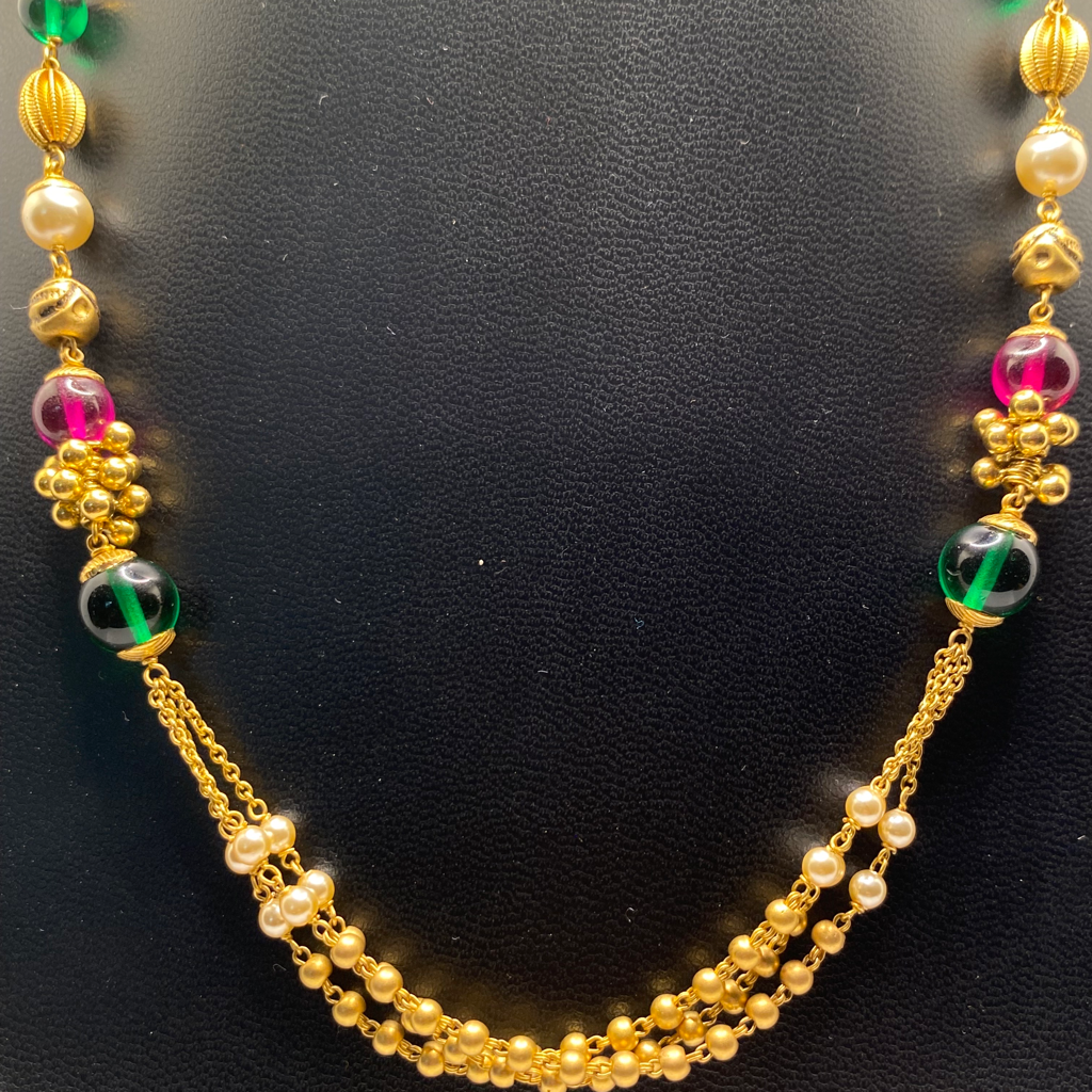 Antique Gold pearls necklace