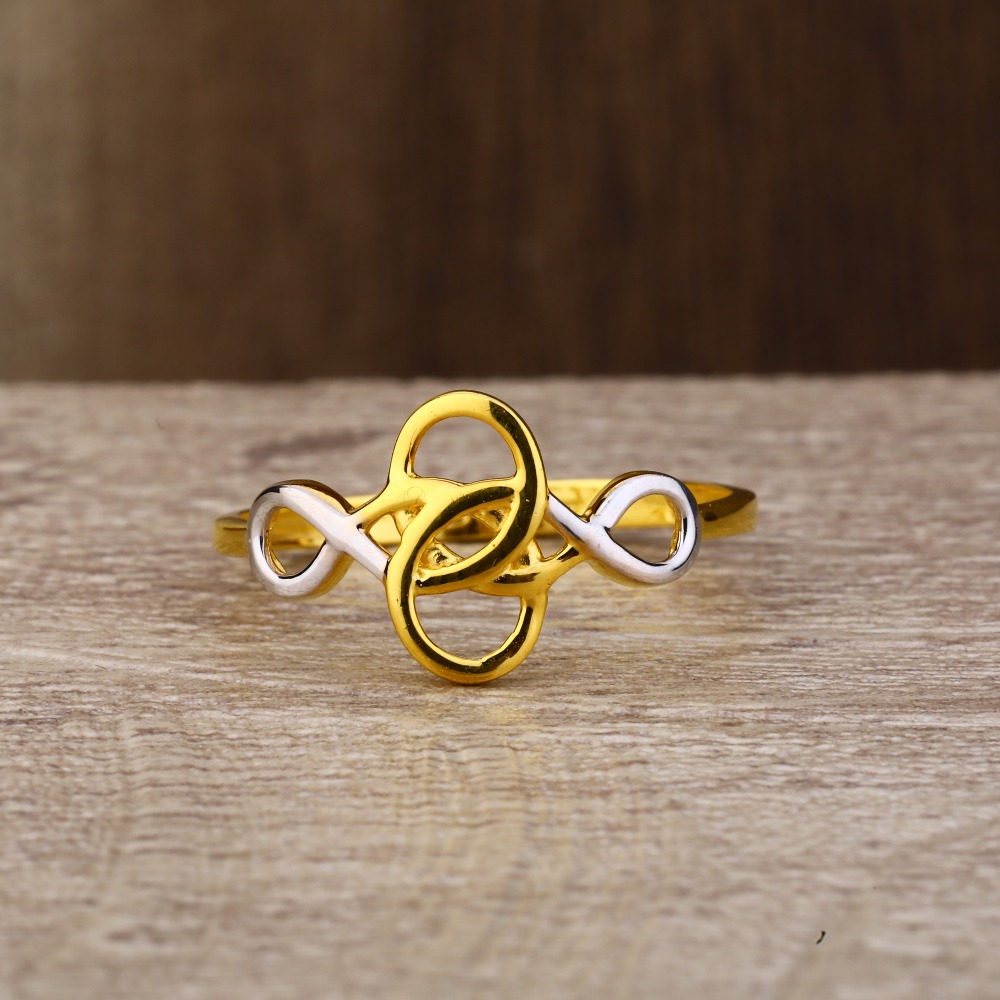 Ladies 916 Gold Unique Pattern Ring -LPR153