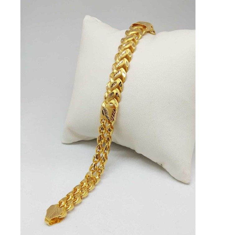 Buy 22k Plain Gold Men Bracelet 65VH4896 Online from Vaibhav Jewellers-sonthuy.vn