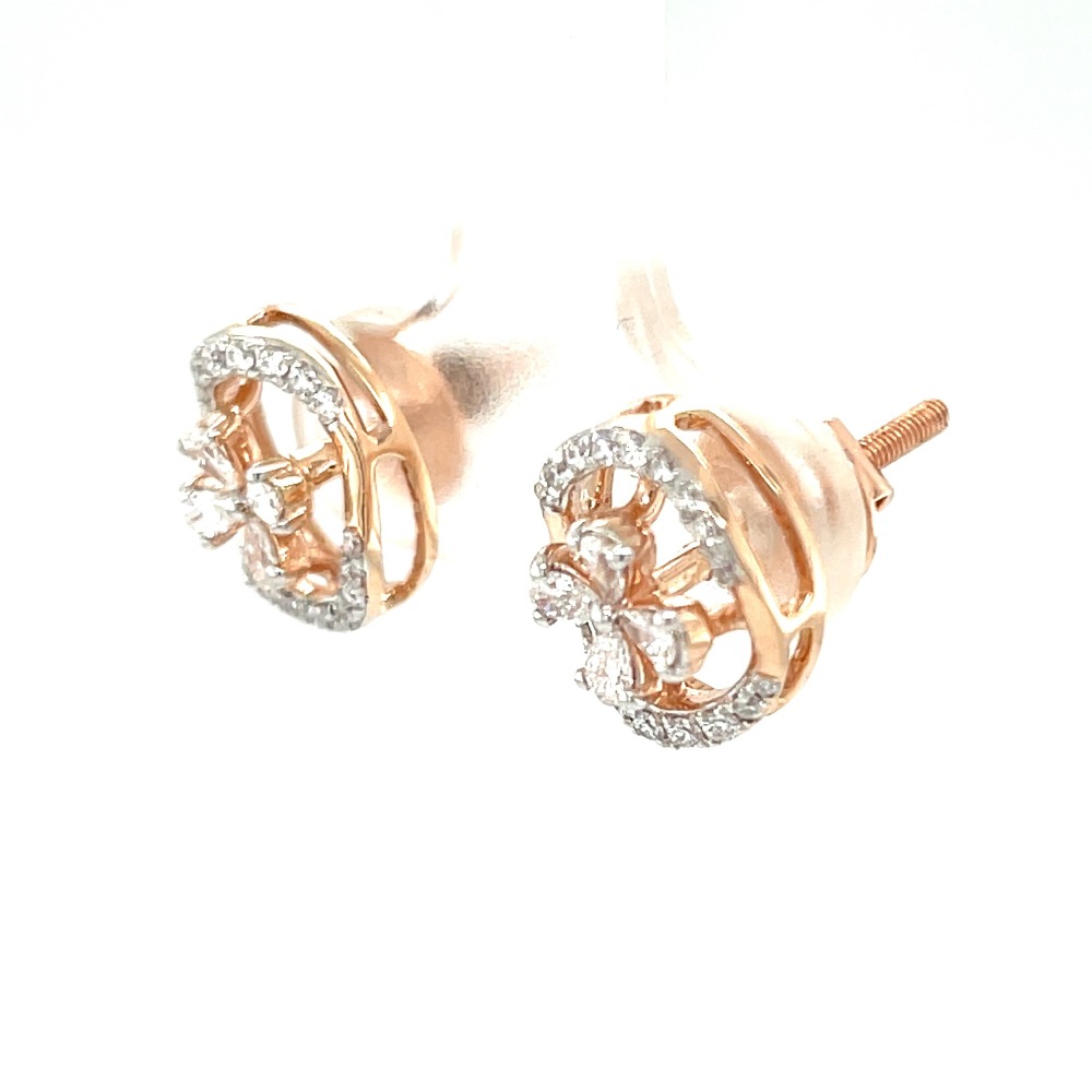 Diamond Clover Earrings A Gift from Nature in Rose Gold