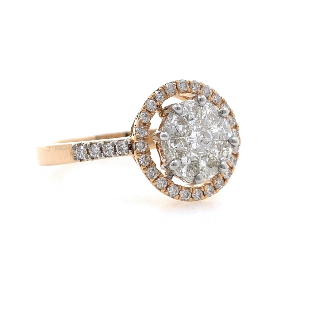 18kt / 750 rose gold classic engagement diamond ring 0lr4