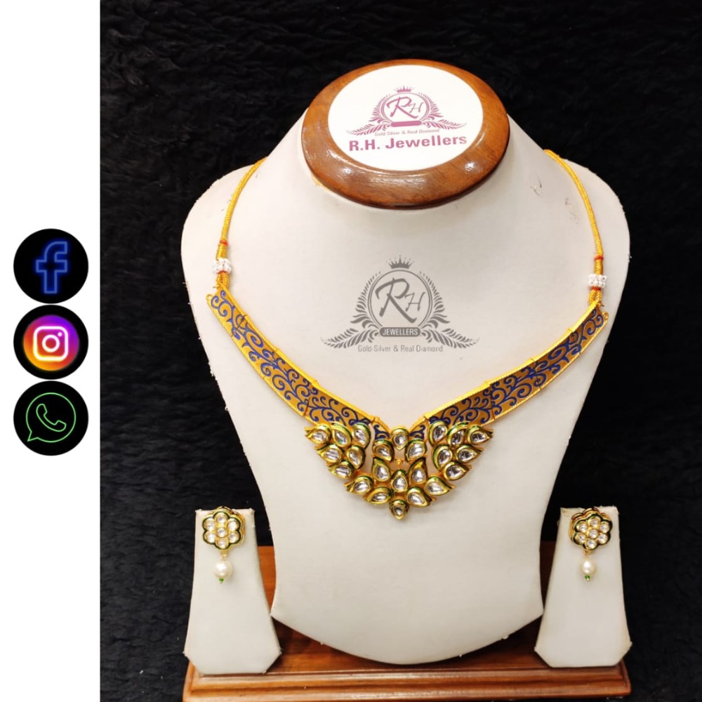 22 carat gold fancy necklace set RH-LS518