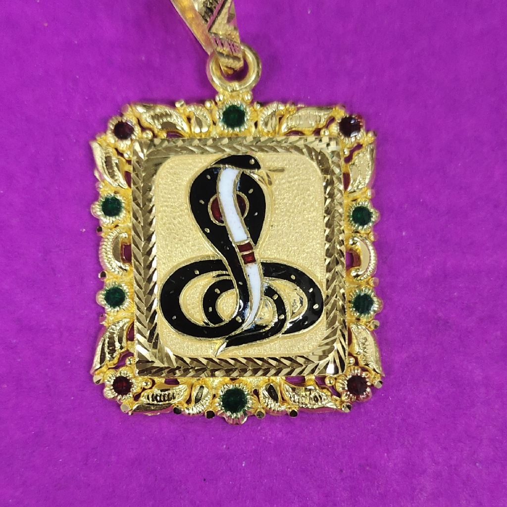 916 Gold Goga maharaj Gents mina pendant