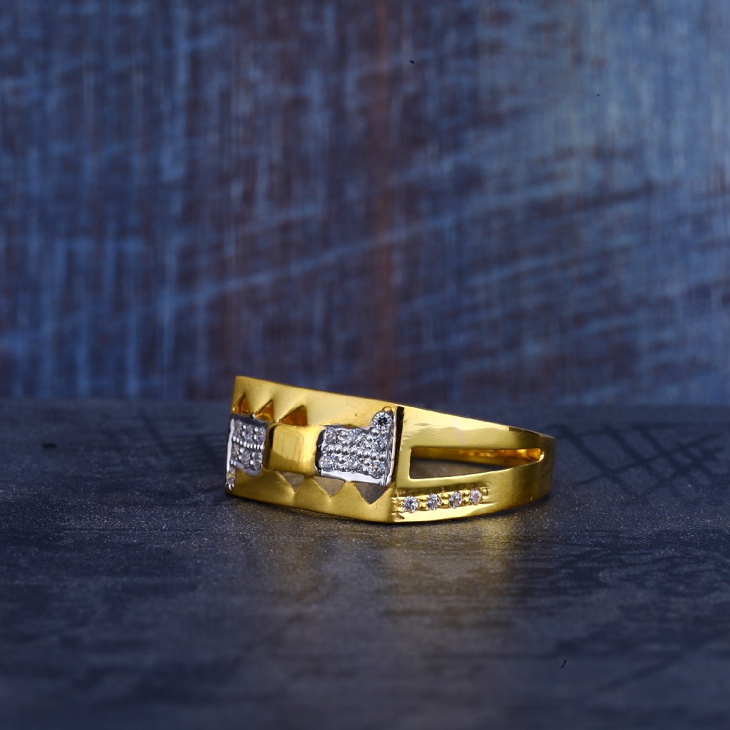 SK 916 Beveled Edge Gold Ring | SK Jewellery