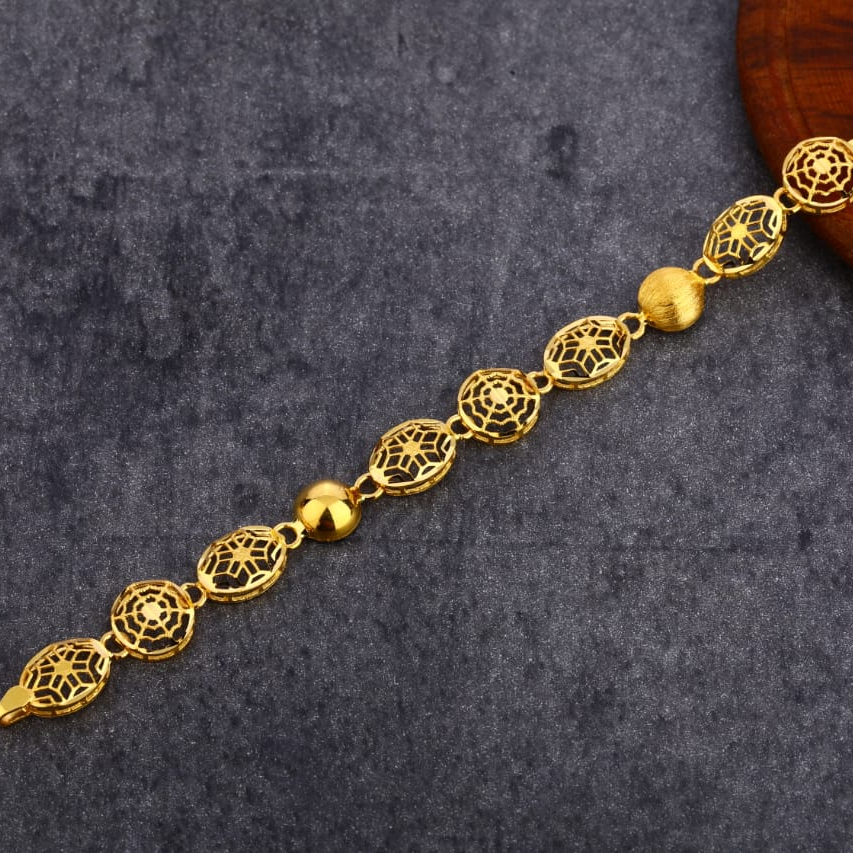916 Gold Ladies Plain Gorgeous Bracelet LPBR73