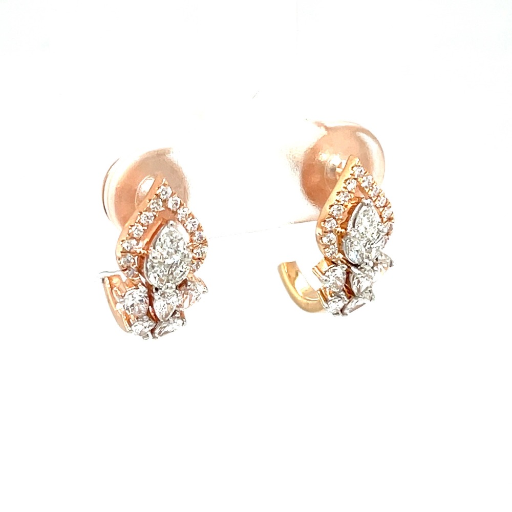 Terresa Diamond Half Hoop Earrings