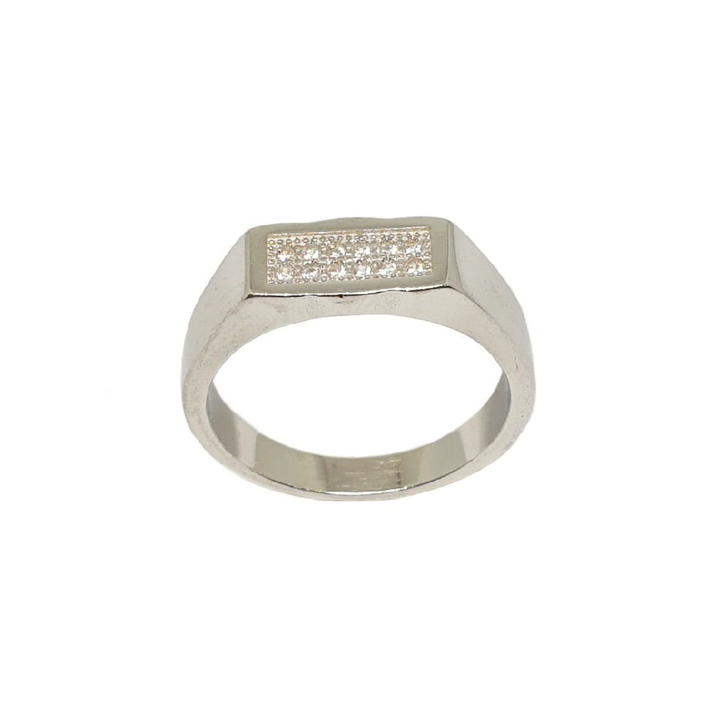 925 Sterling Silver Lining Diamond Ring MGA - GRS2181