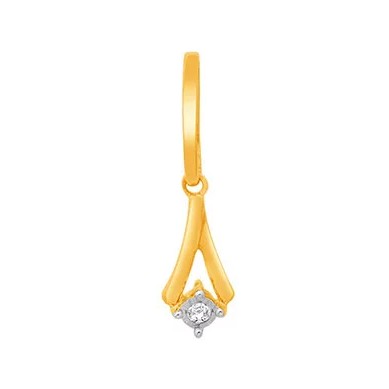 18k gold real diamond fancy pendant mga - rp0038