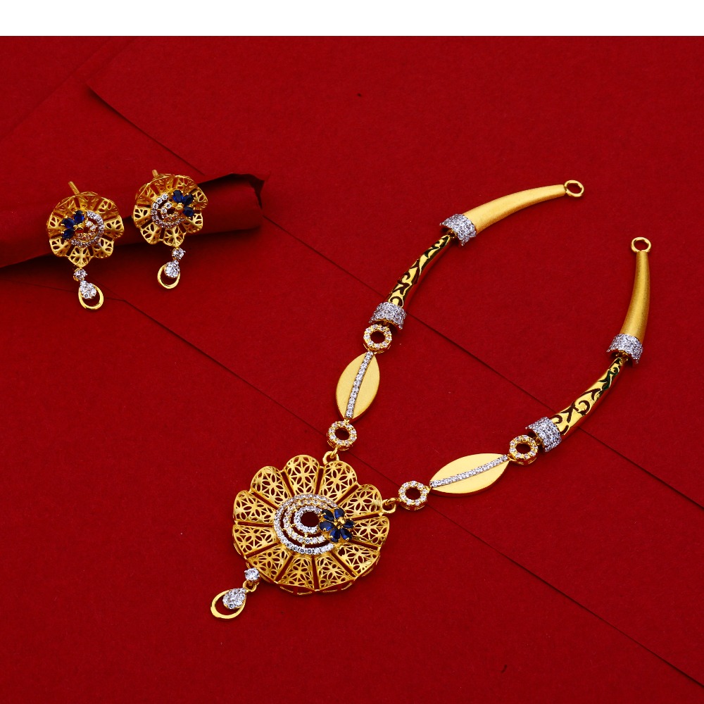 916 Gold Women's stylish Hallmark Necklace Set LN149