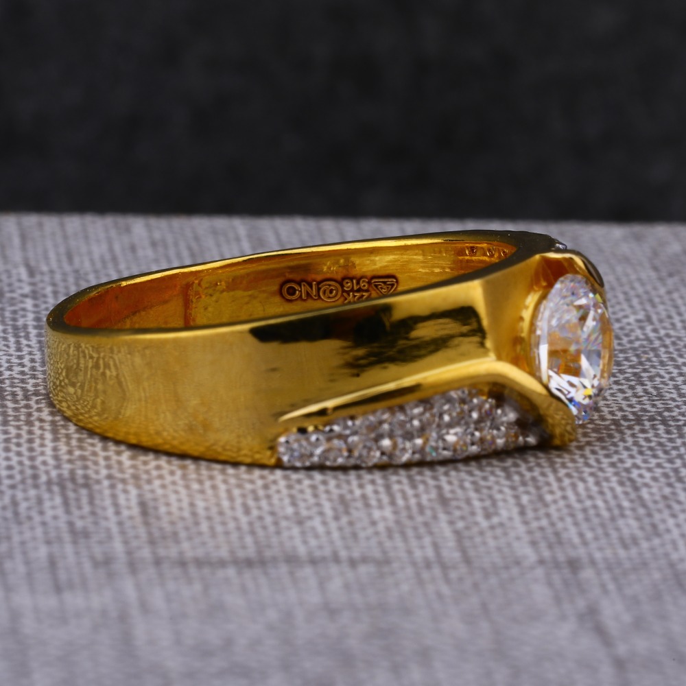916 Gold Gentlemen's Hallmark Classic Single Stone Ring MSR80