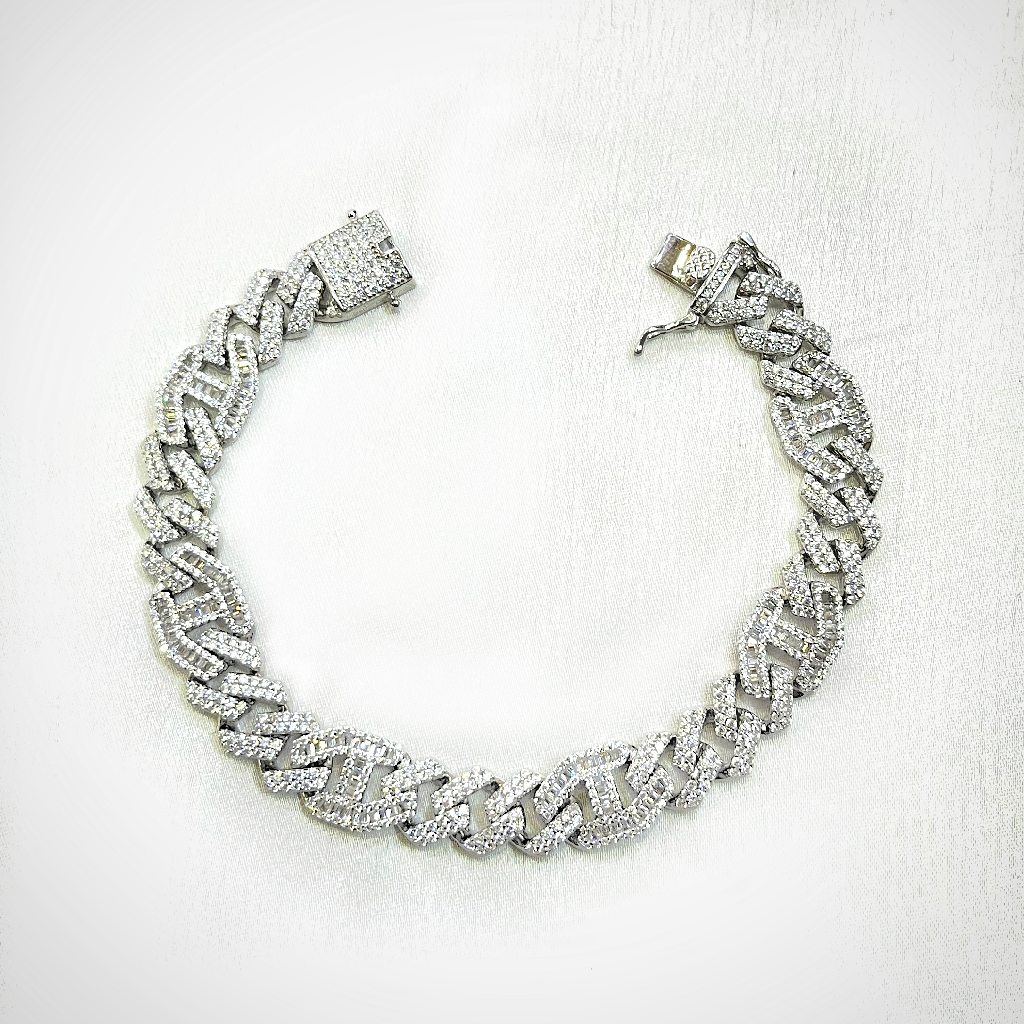 Women Jewelry 925 Silver Sterling Silver Bracelet Fashion Cuff Bangle Chain  Bracelets : Amazon.co.uk: Fashion
