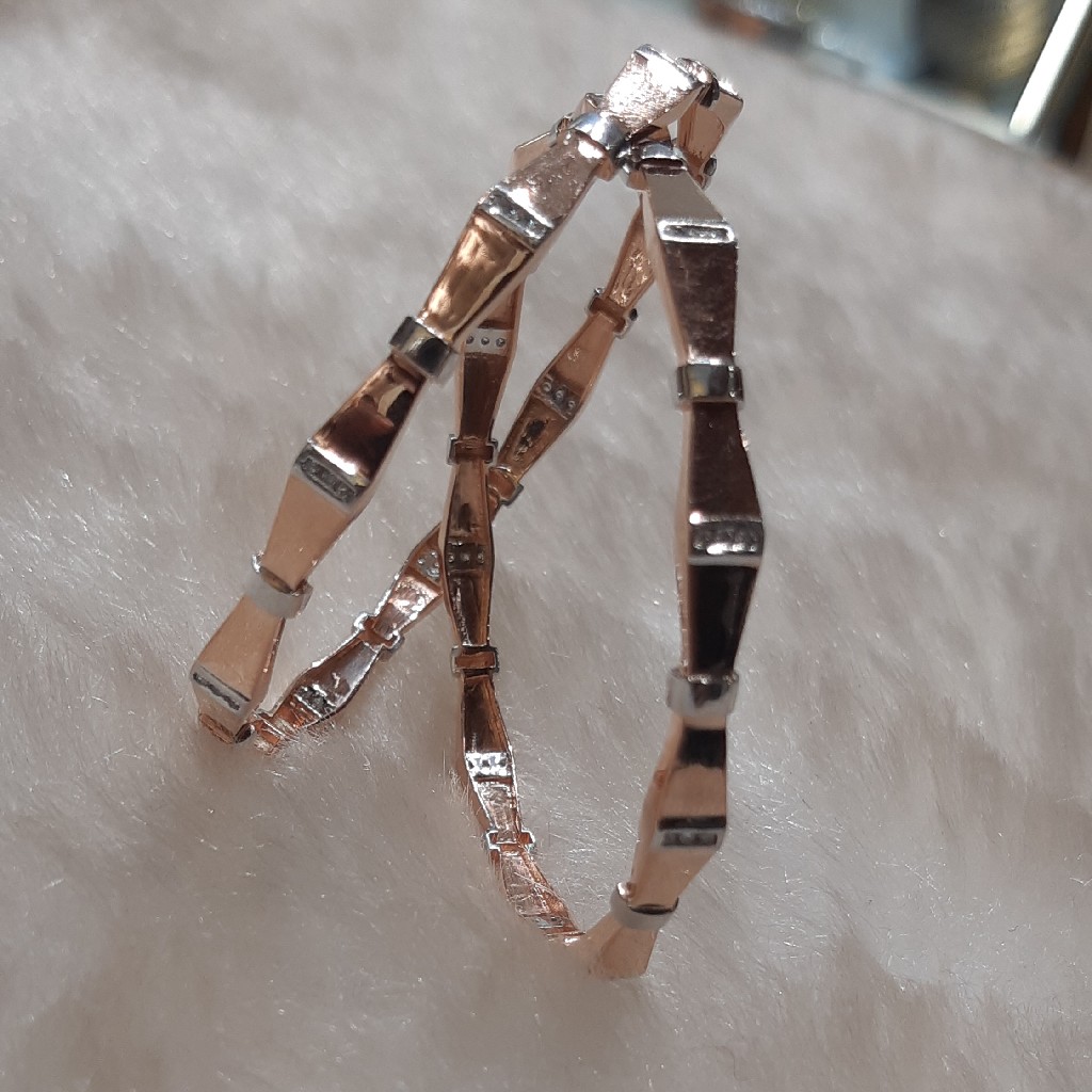 ROSEGOLD BANGELS CZ 18CT