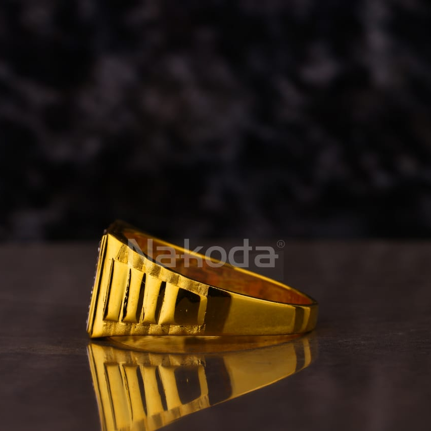 916 Gold CZ Hallmark Stylish Men's Ring MR868