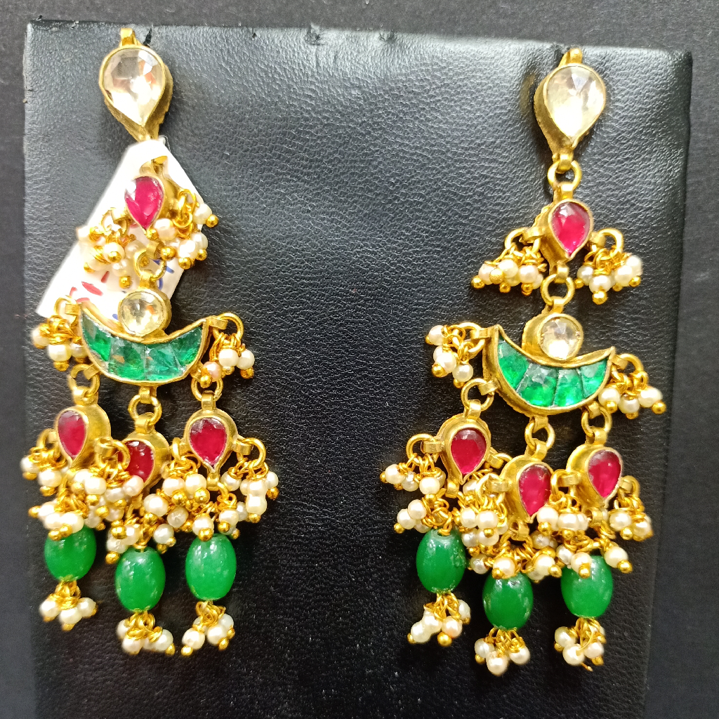 pachhi kundan Earrings