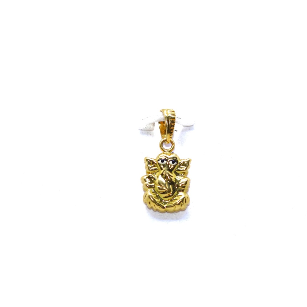 22KT / 916 Gold Hollow Ganpatiji Pendant For Men PNG0124