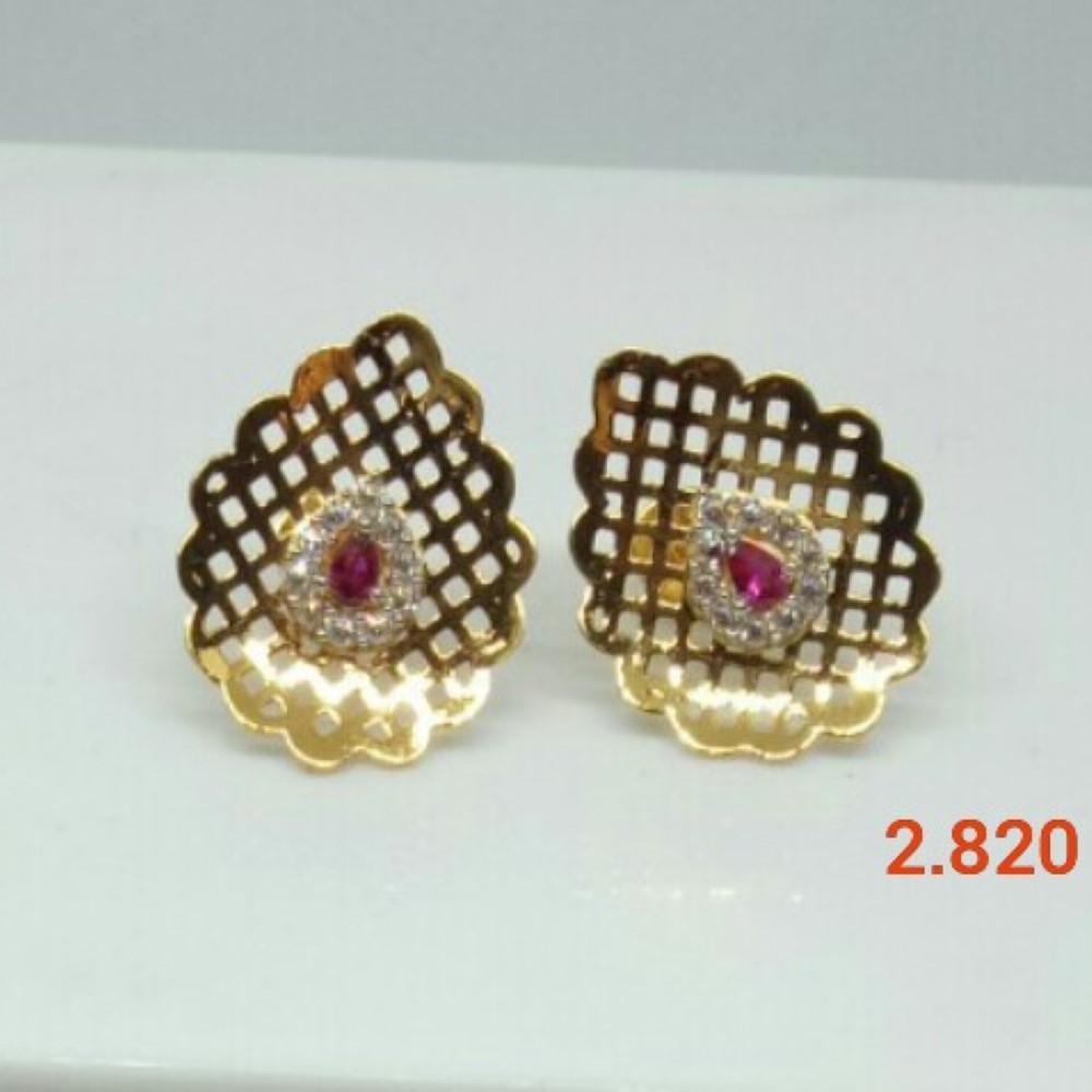 Yellow Gold Classic Handmade Earrings