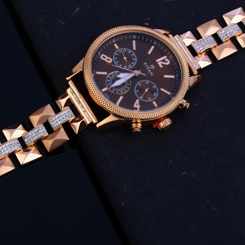 Gents watch rosegold 18ct