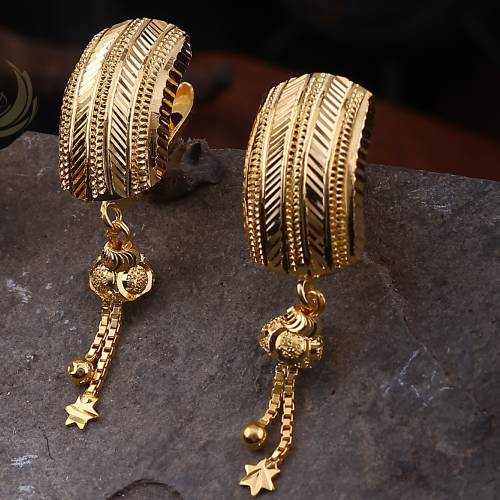 22K Gold Fancy Latkan Earrings