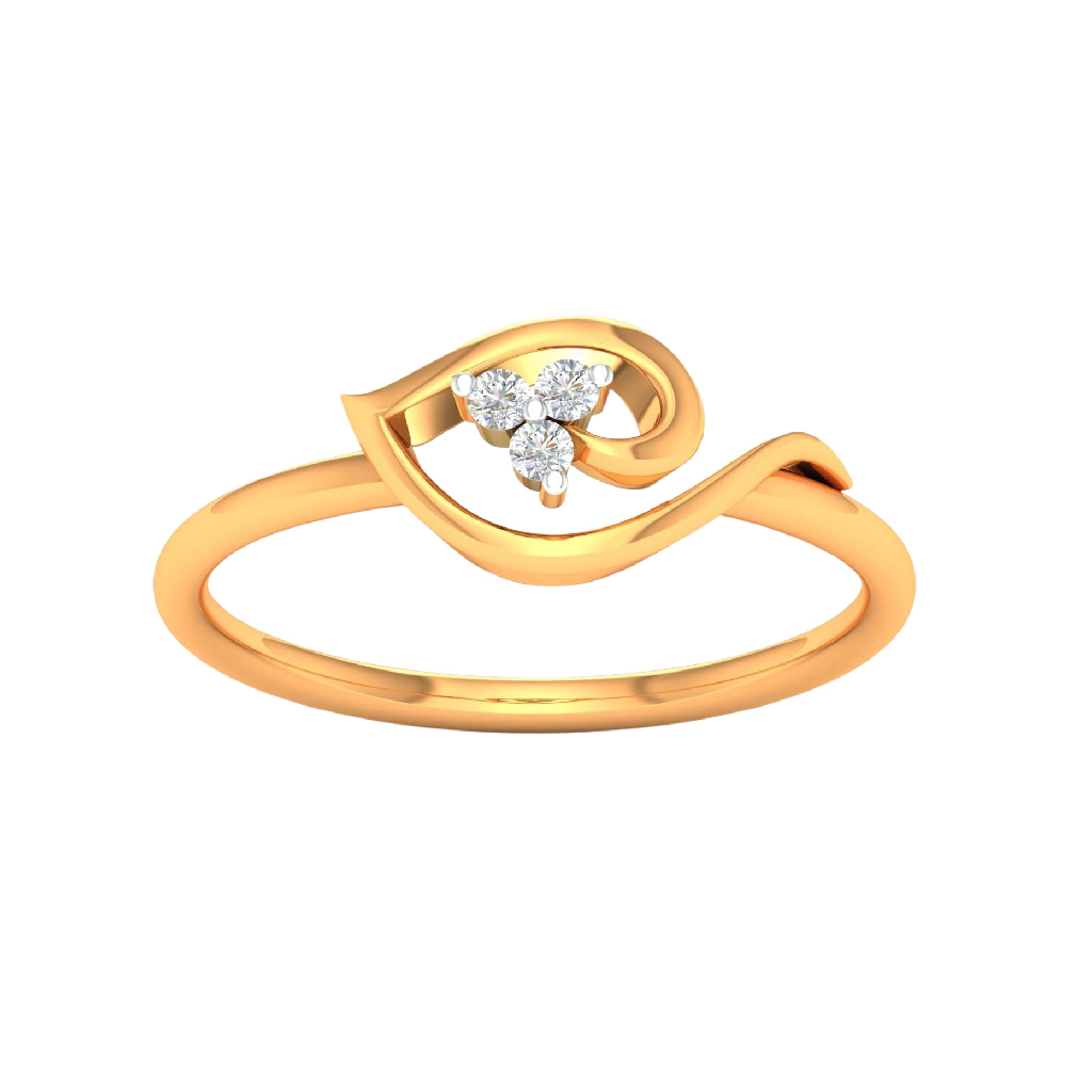 18k gold real diamond ring mga - rdr002