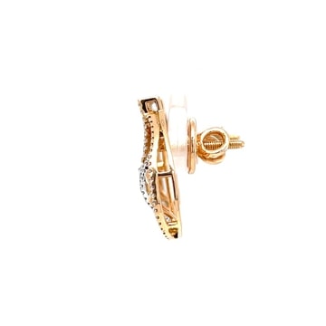 18k Rose Gold Diamond Beautiful Earrings
