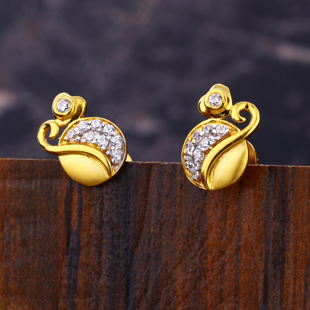 916 Gold CZ Designer Ladies  Earring LFE632